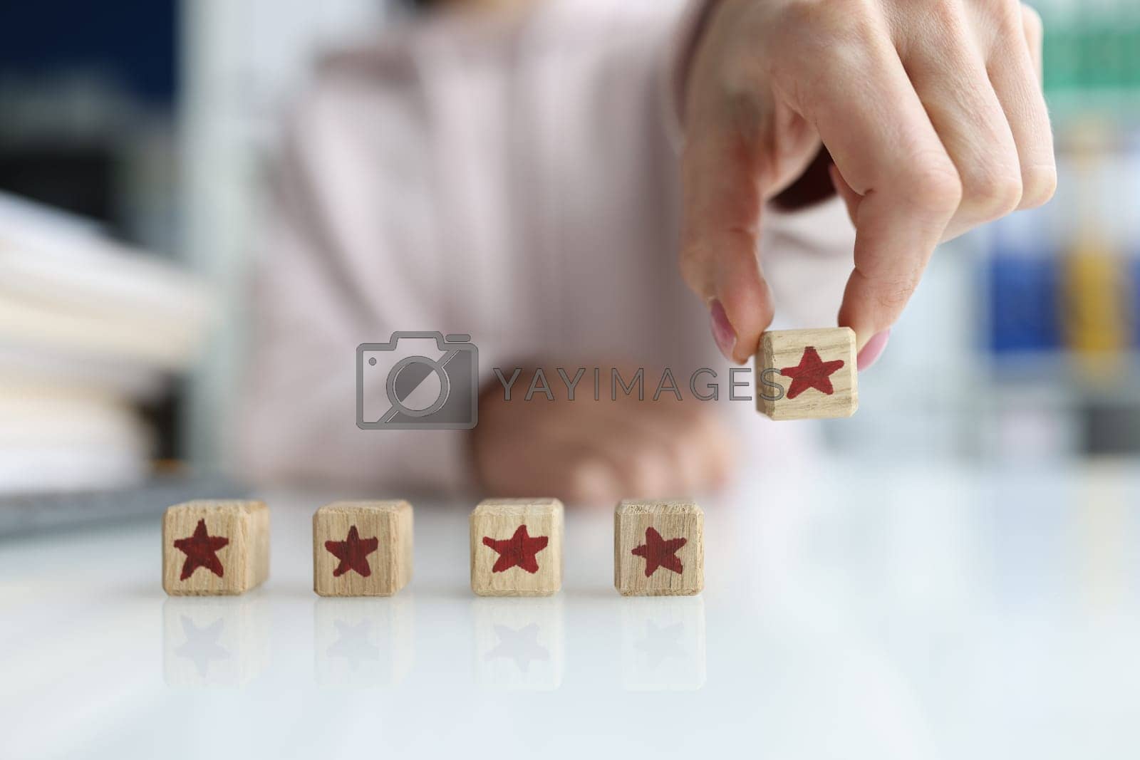 Royalty free image of Five stars reviews review and rating concept by kuprevich