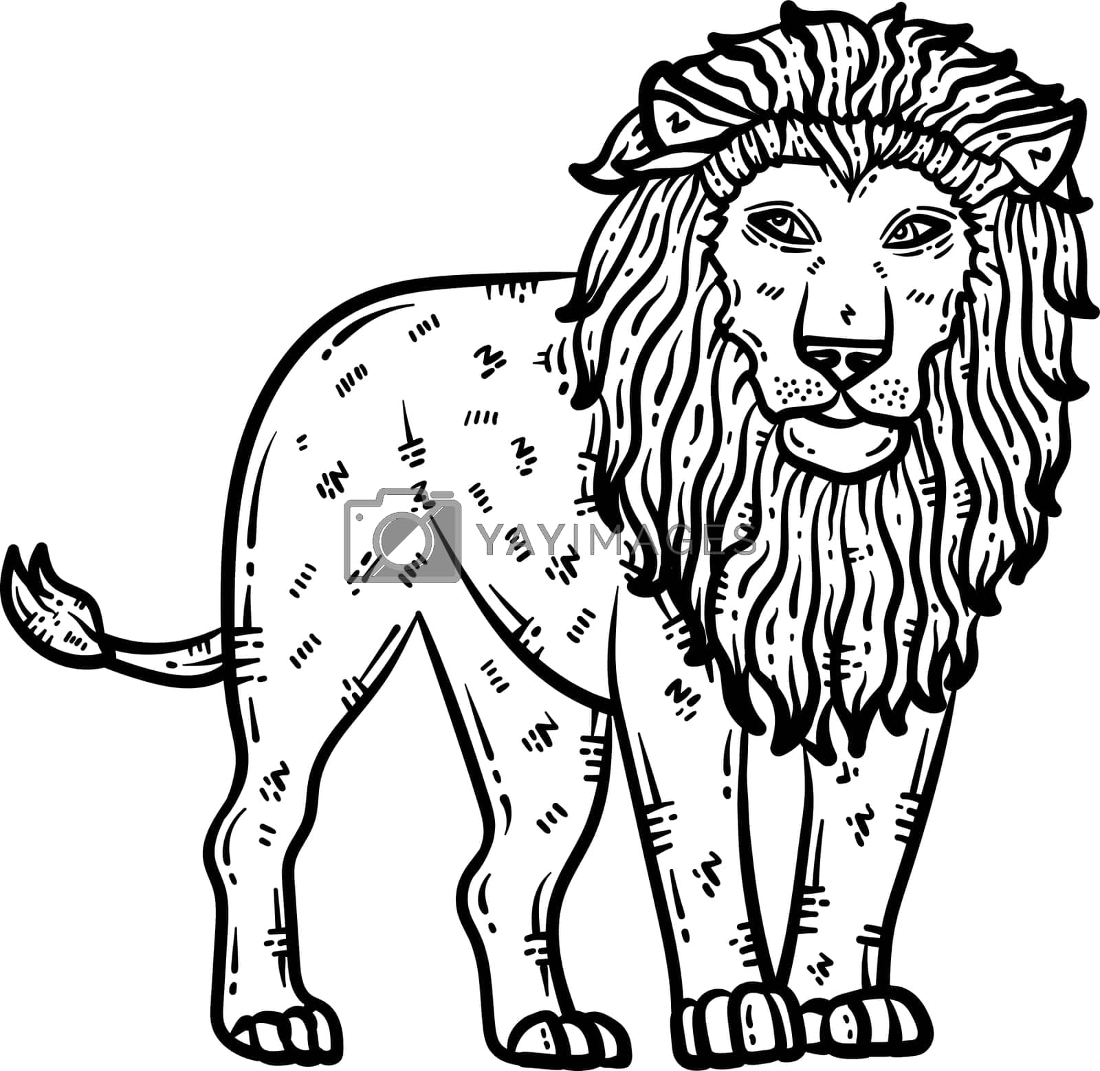 Royalty free image of Lion Animal Coloring Page for Adult by abbydesign