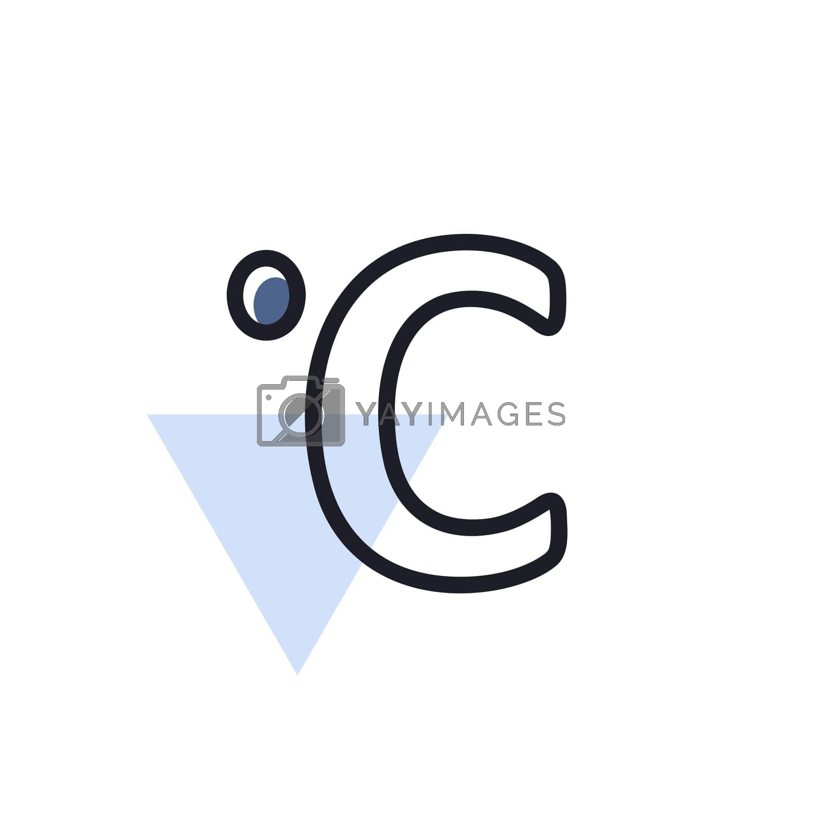 Celsius degrees vector icon. Meteorology sign. Graph symbol for travel, tourism and weather web site and apps design, logo, app, UI
