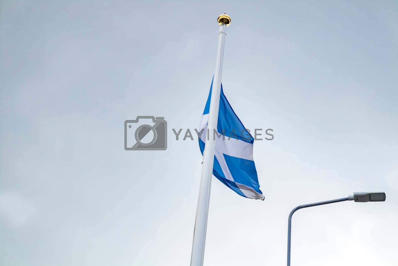 Royalty free image of Scotland National flag waving in the wind by TLC_Automation