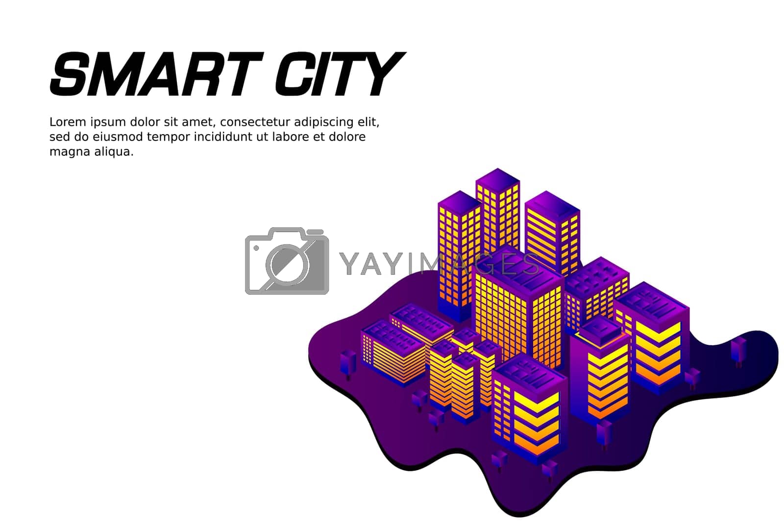 Royalty free image of Isometric Future City. Real estate and construction industry concept by Aozora