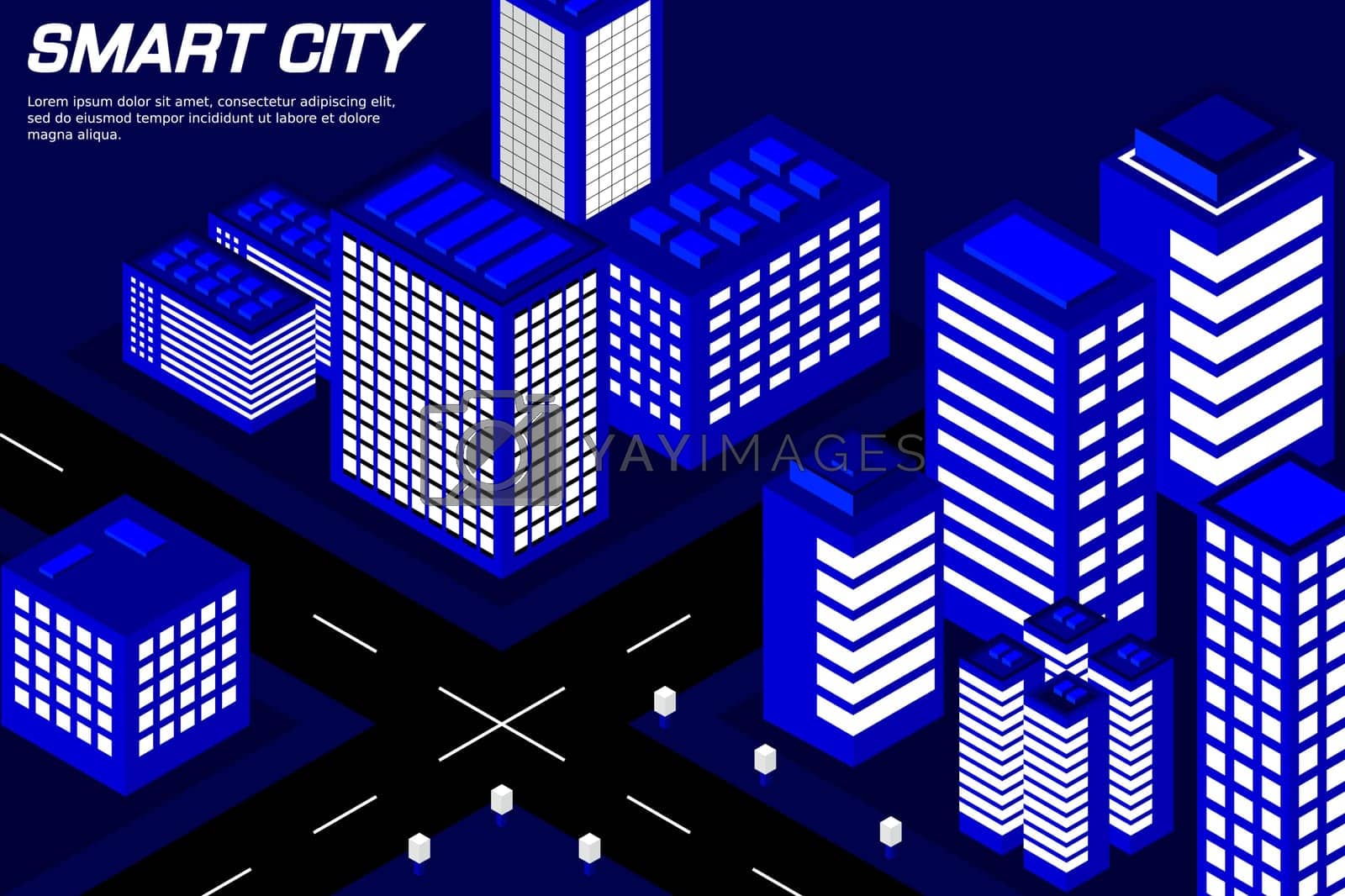 Royalty free image of Isometric Future City. Real estate and construction industry concept by Aozora
