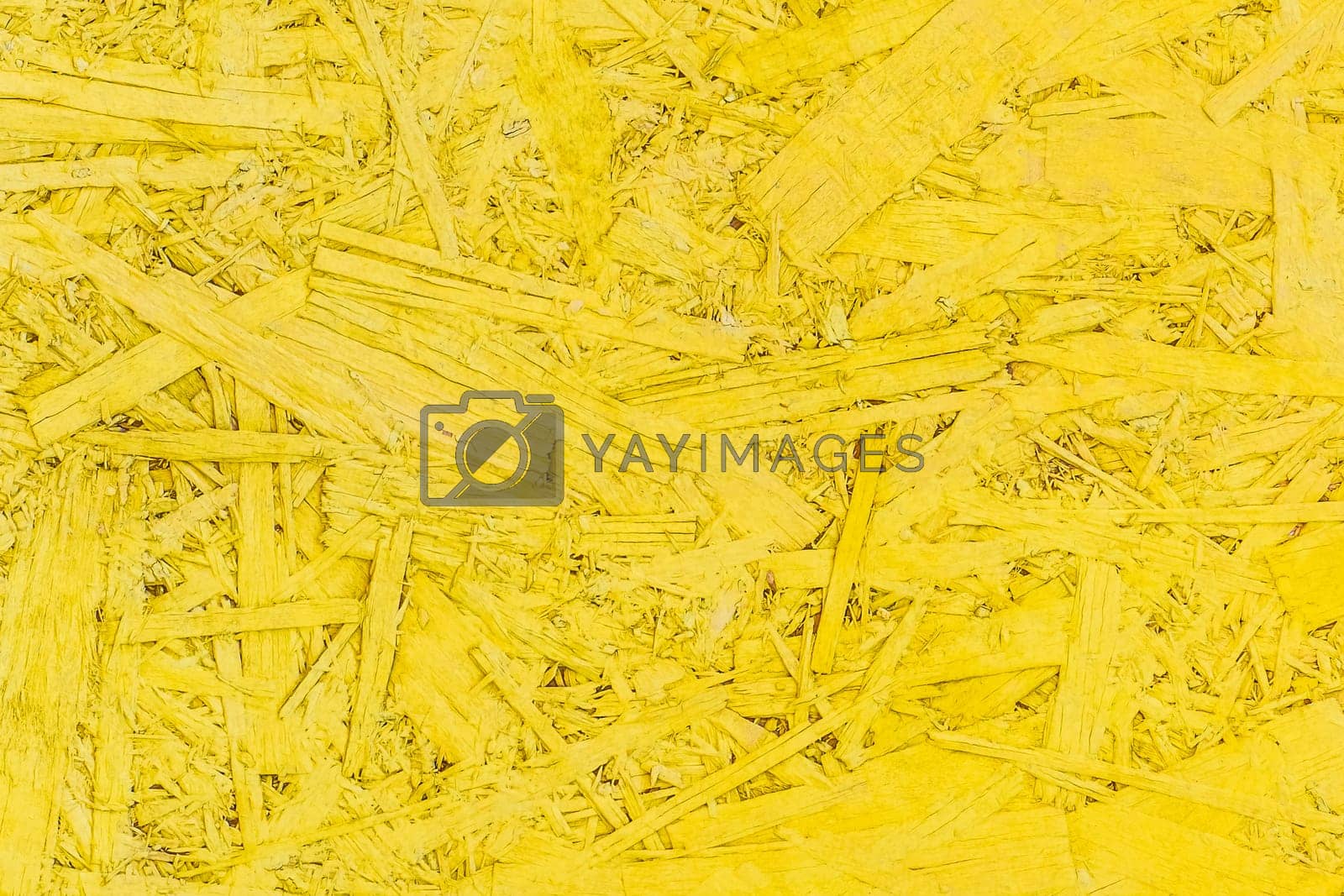 Royalty free image of Yellow paint pressed wood texture, chipboard light bright vibrant surface background osb particleboard by AYDO8