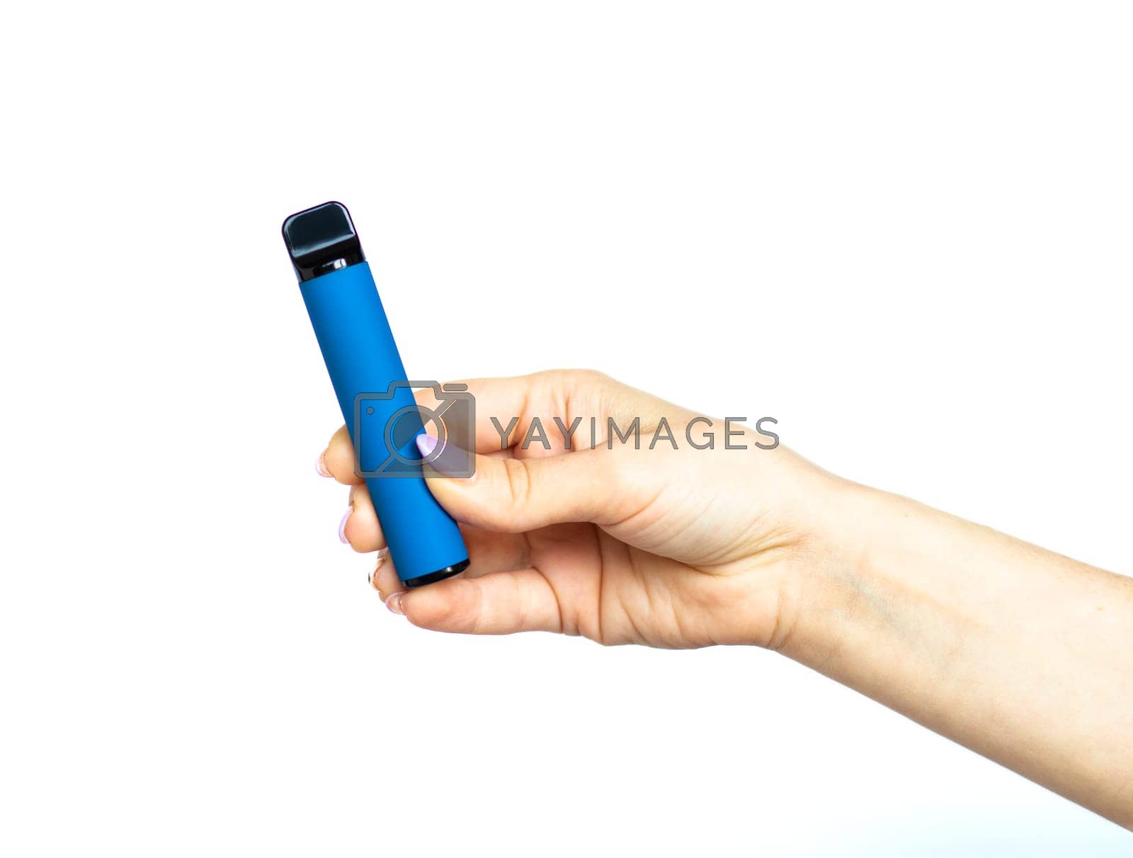 Royalty free image of Disposable electronic cigarette. The concept of modern smoking, vaping, nicotine by Suietska