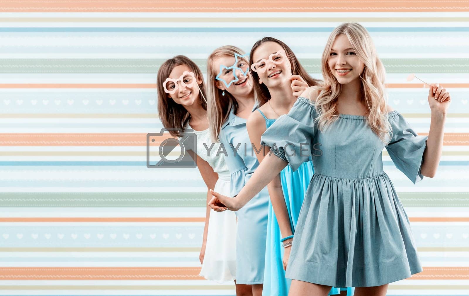Royalty free image of Smiling teenage girls by GekaSkr
