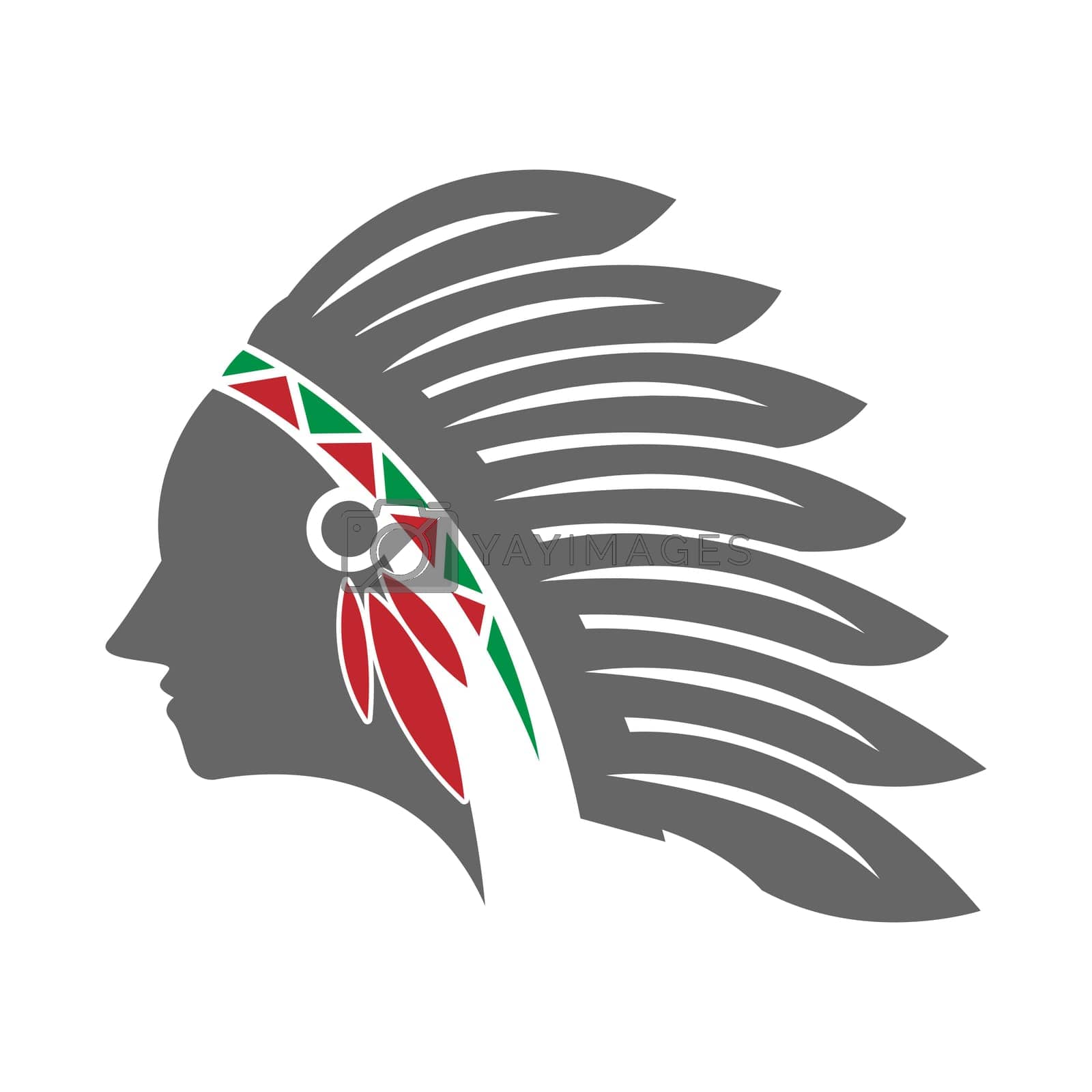 Royalty free image of Native American icon logo design by bellaxbudhong3