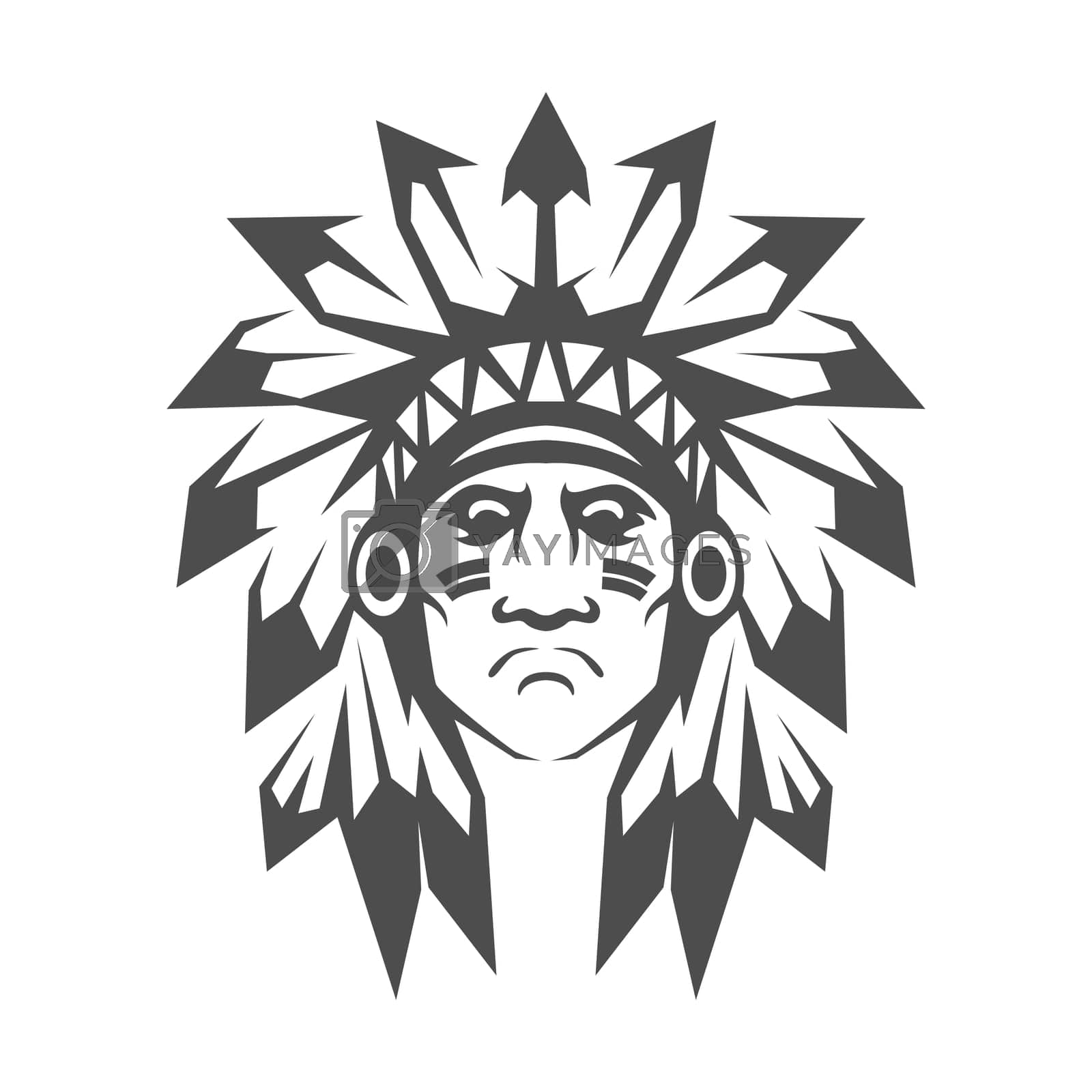 Royalty free image of Native American icon logo design by bellaxbudhong3