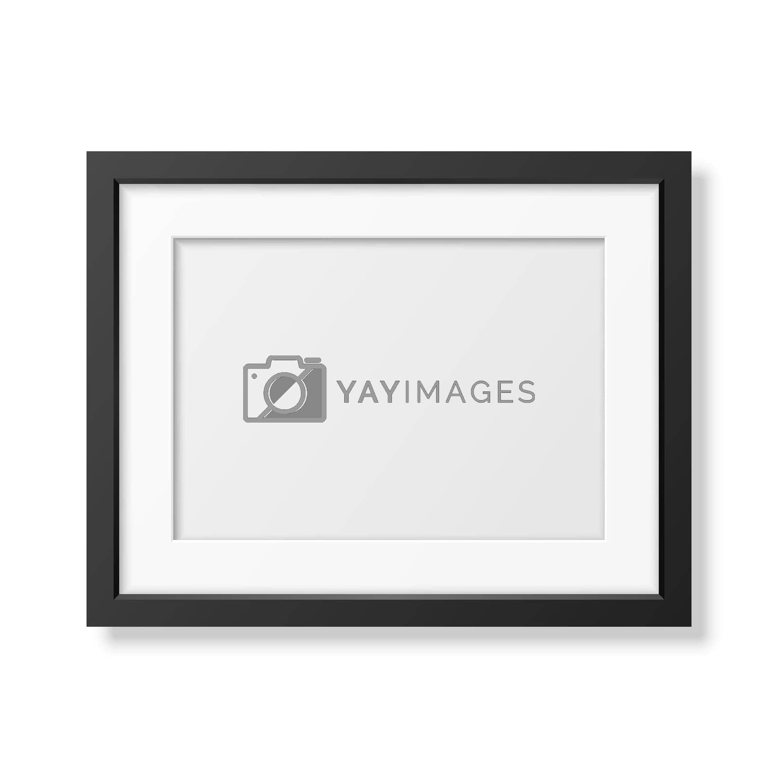 Royalty free image of Realistic black frame A4 by Gomolach