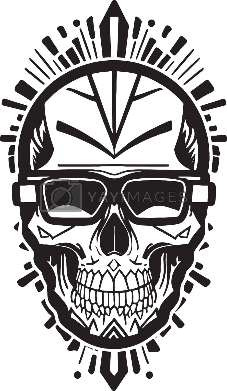 Royalty free image of Good looking fashion skull with glasses vector by luisalfonso89