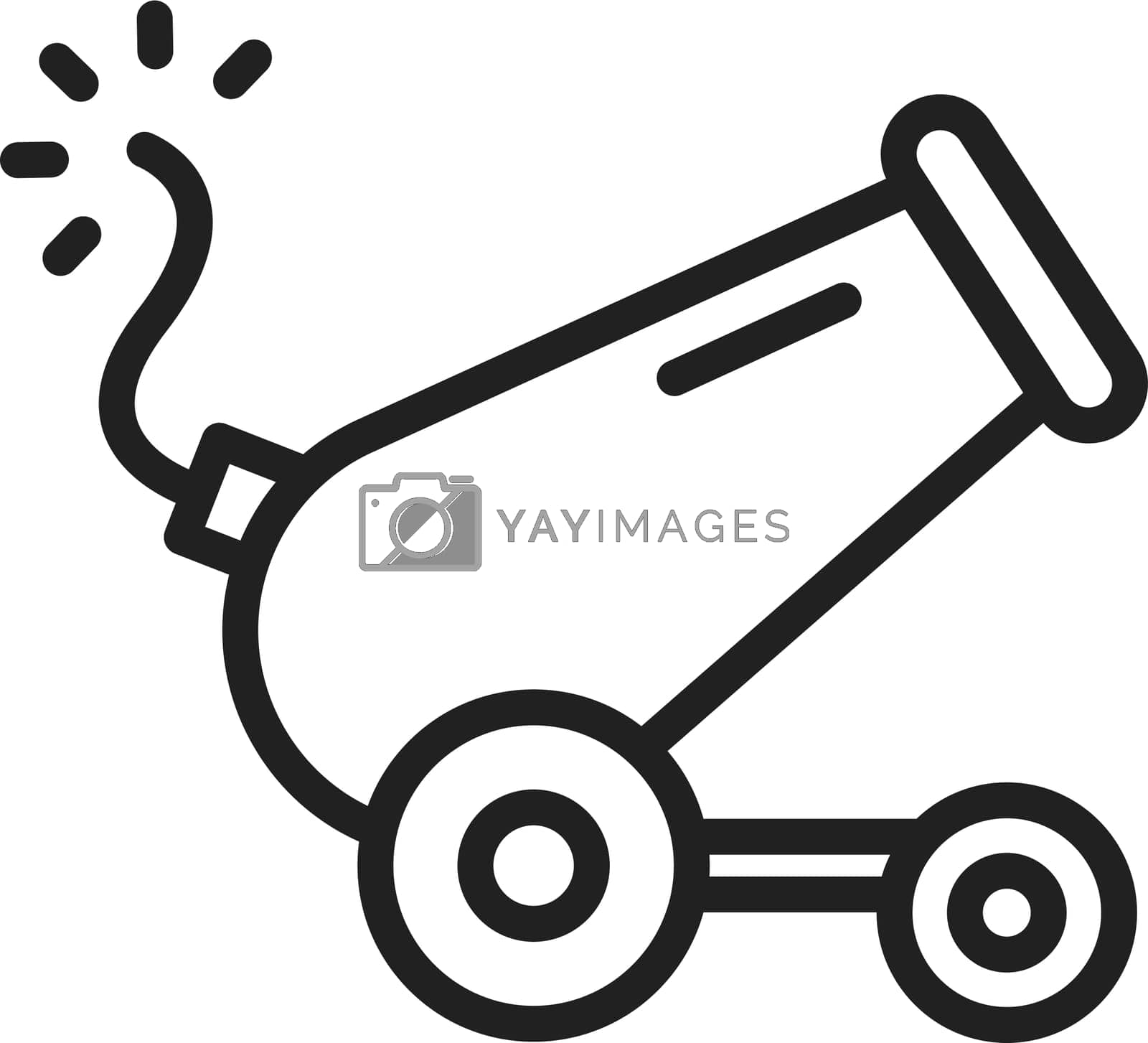 Royalty free image of Cannon icon vector image. by ICONBUNNY