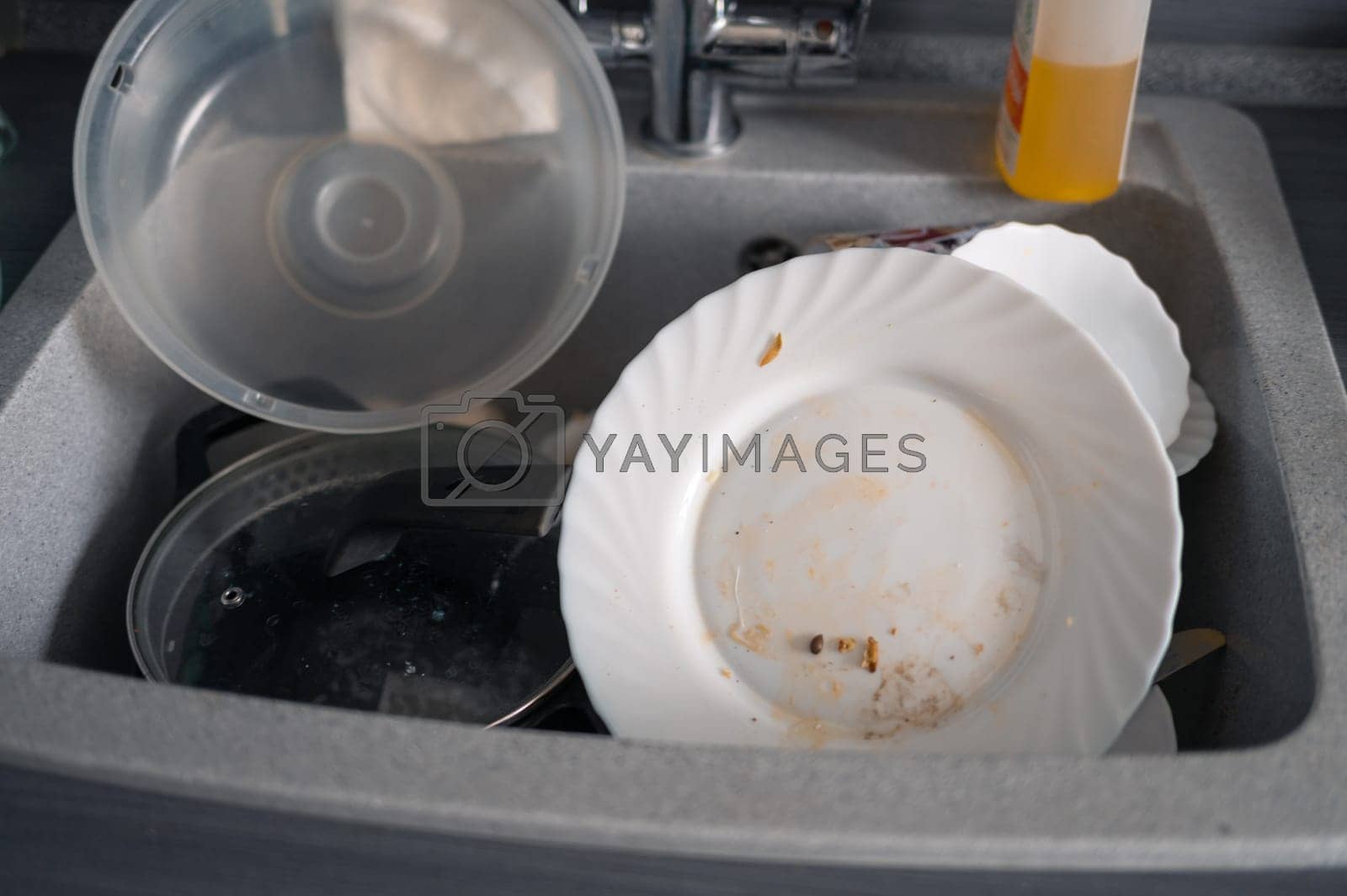 Royalty free image of Dirty utensil on the kitchen by rusak