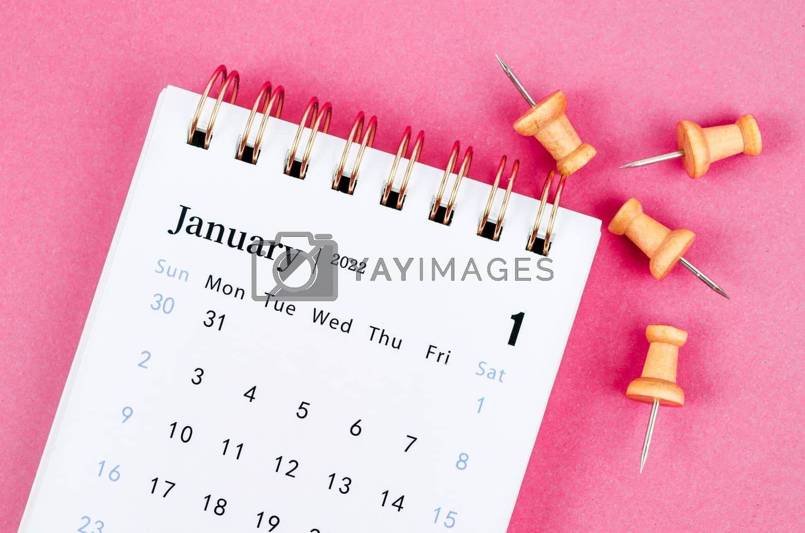 Royalty free image of February calendar 2022. by Gamjai
