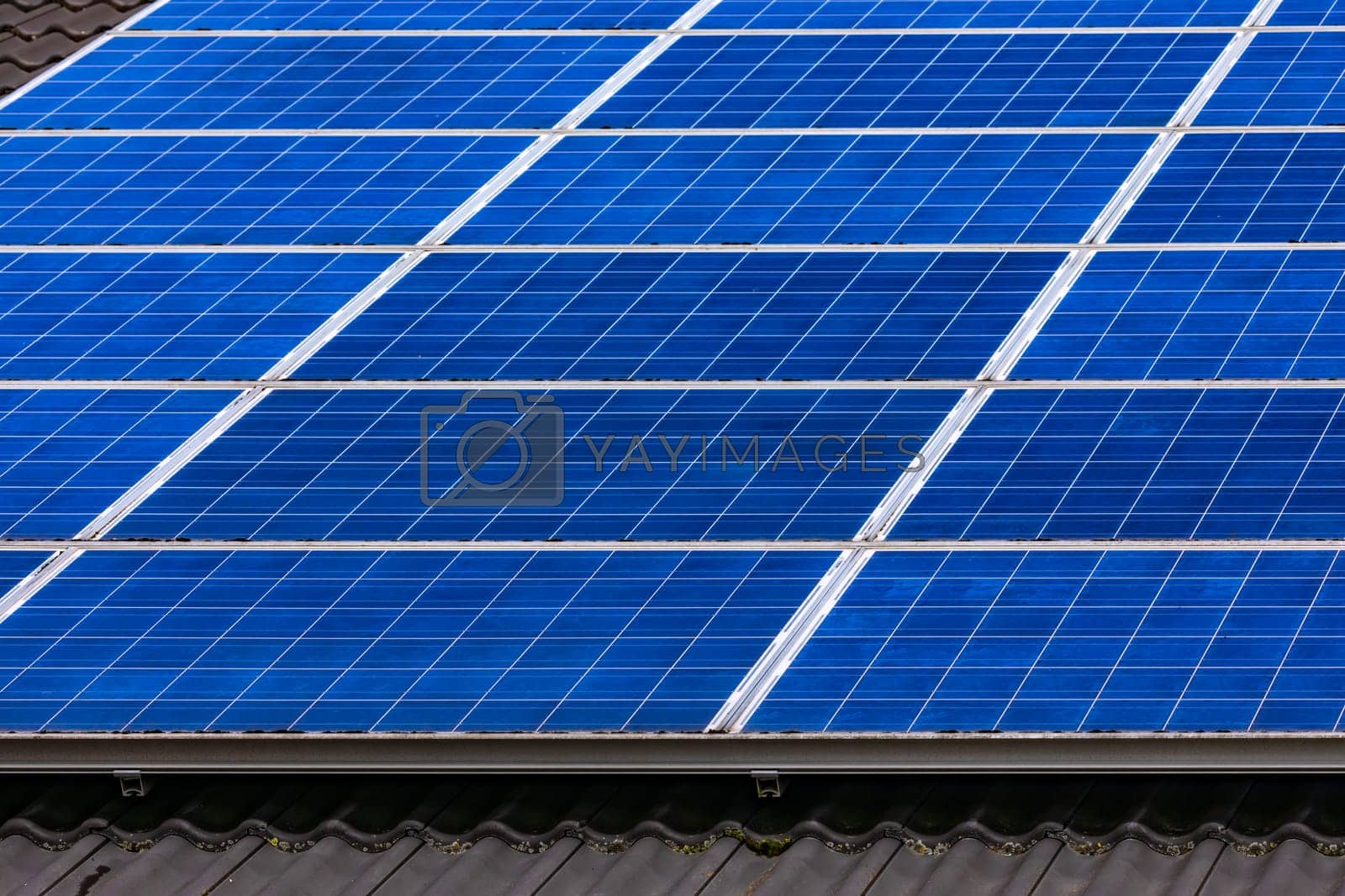 Royalty free image of Solar panels for renewable power generation by astrosoft