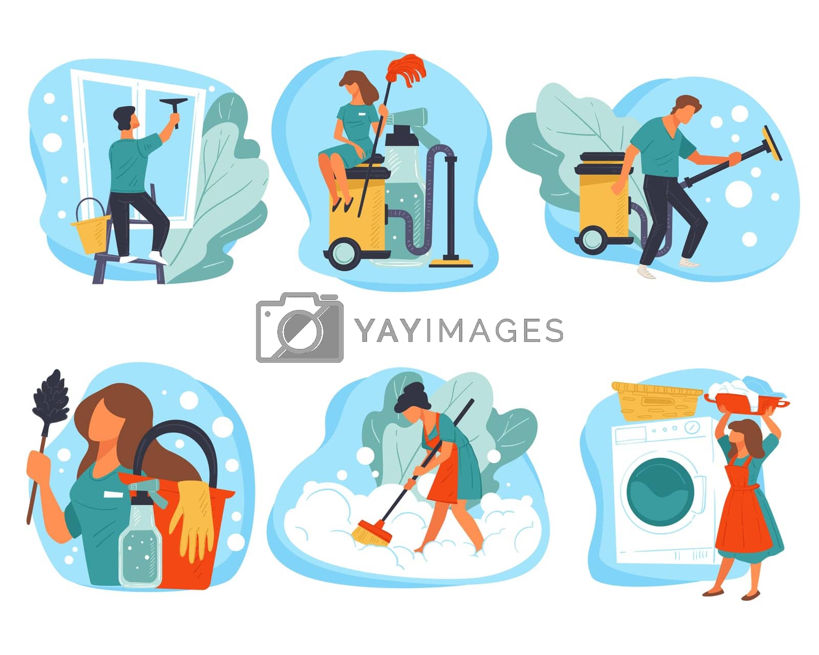 Royalty free image of Cleaning service, housekeeping and office clean maintenance vector by Sonulkaster