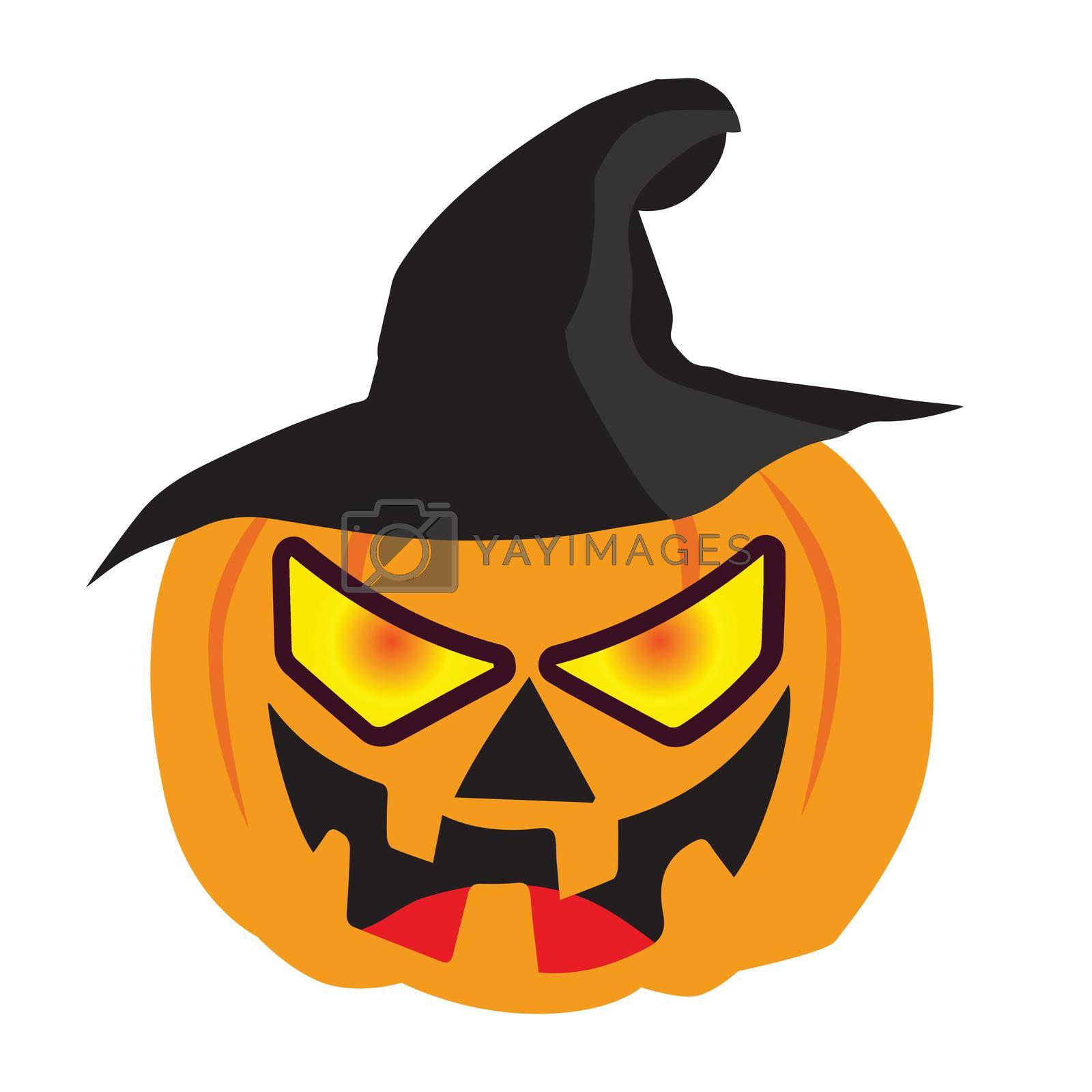 Royalty free image of Halloween spooky elements. Cartoon halloween spooky evil silhouettes by Photographeeasia