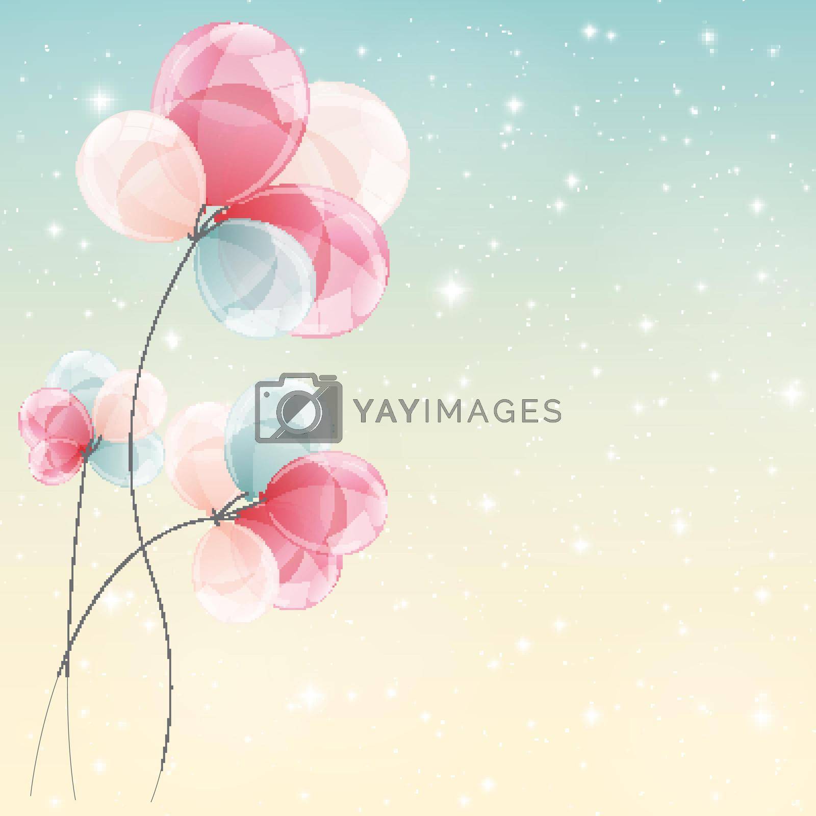 Royalty free image of Color Glossy Balloons Background Vector Illustration by yganko