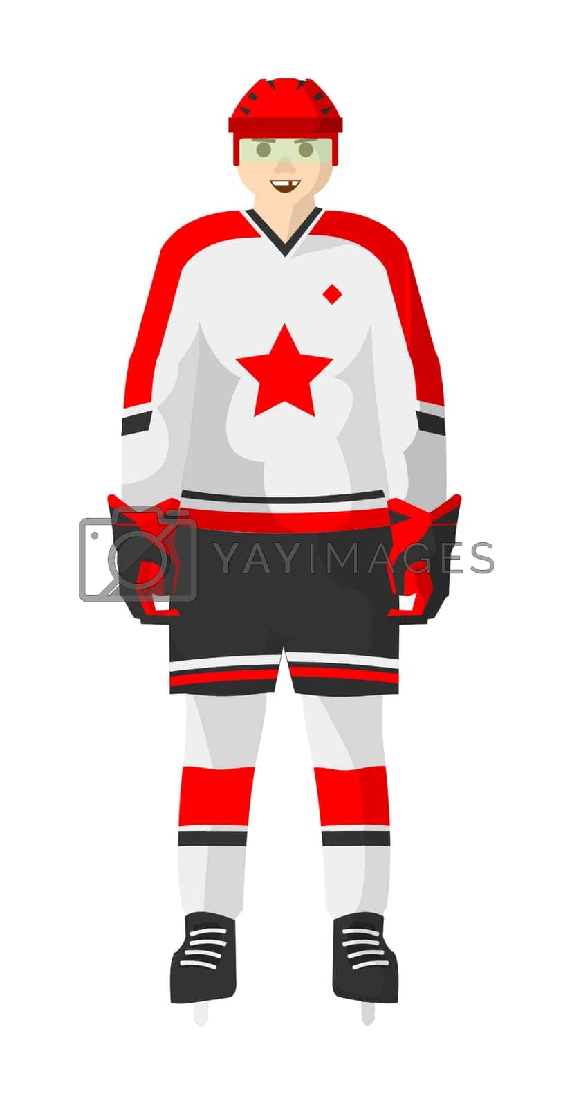 Royalty free image of Hockey player in uniform male character in uniform by Sonulkaster
