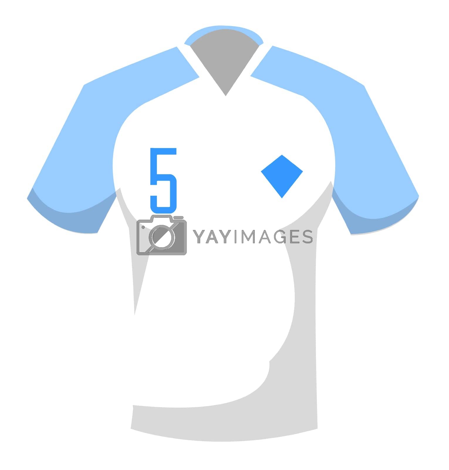 Royalty free image of Soccer player tshirt with number, sports clothes by Sonulkaster