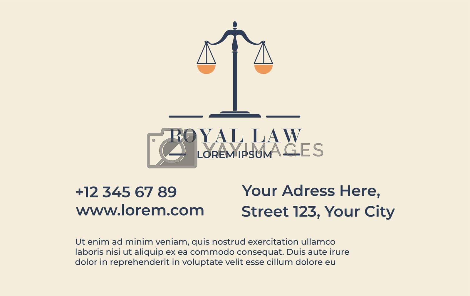 Royalty free image of Legal services and advice, business card vector by Sonulkaster
