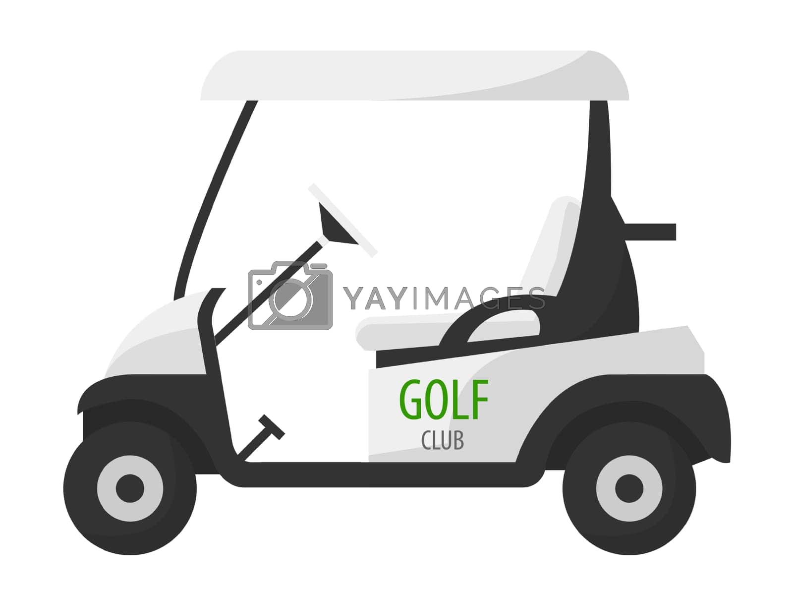 Royalty free image of Golf club transport, small car for field sportsmen by Sonulkaster