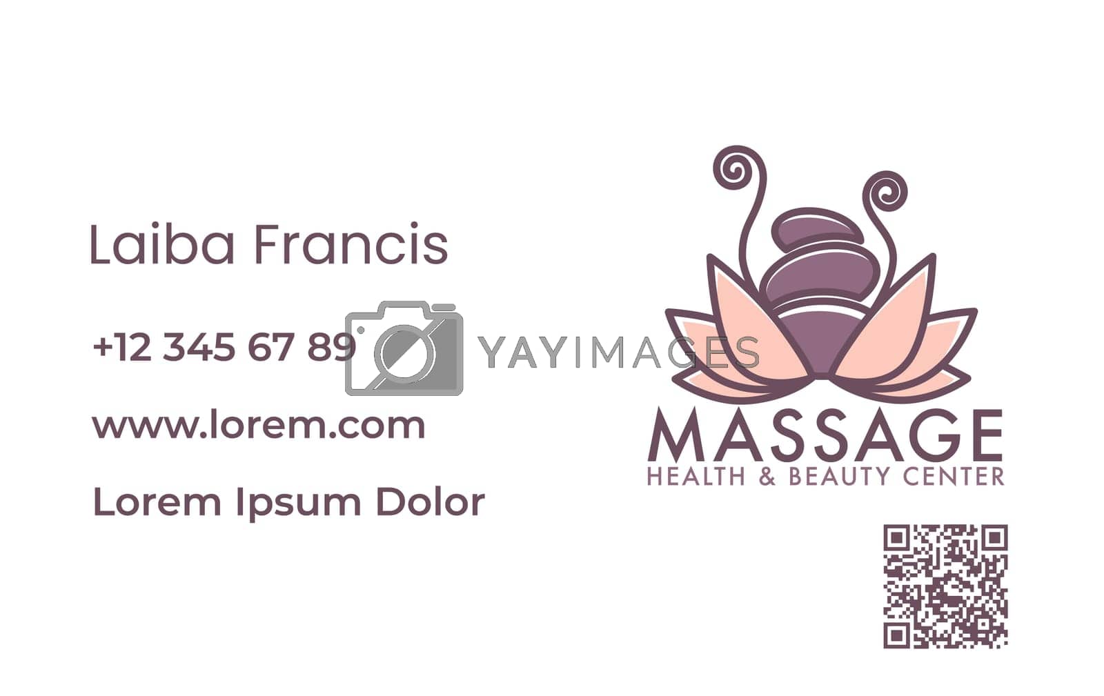 Royalty free image of Massage and beauty services, business card logo by Sonulkaster