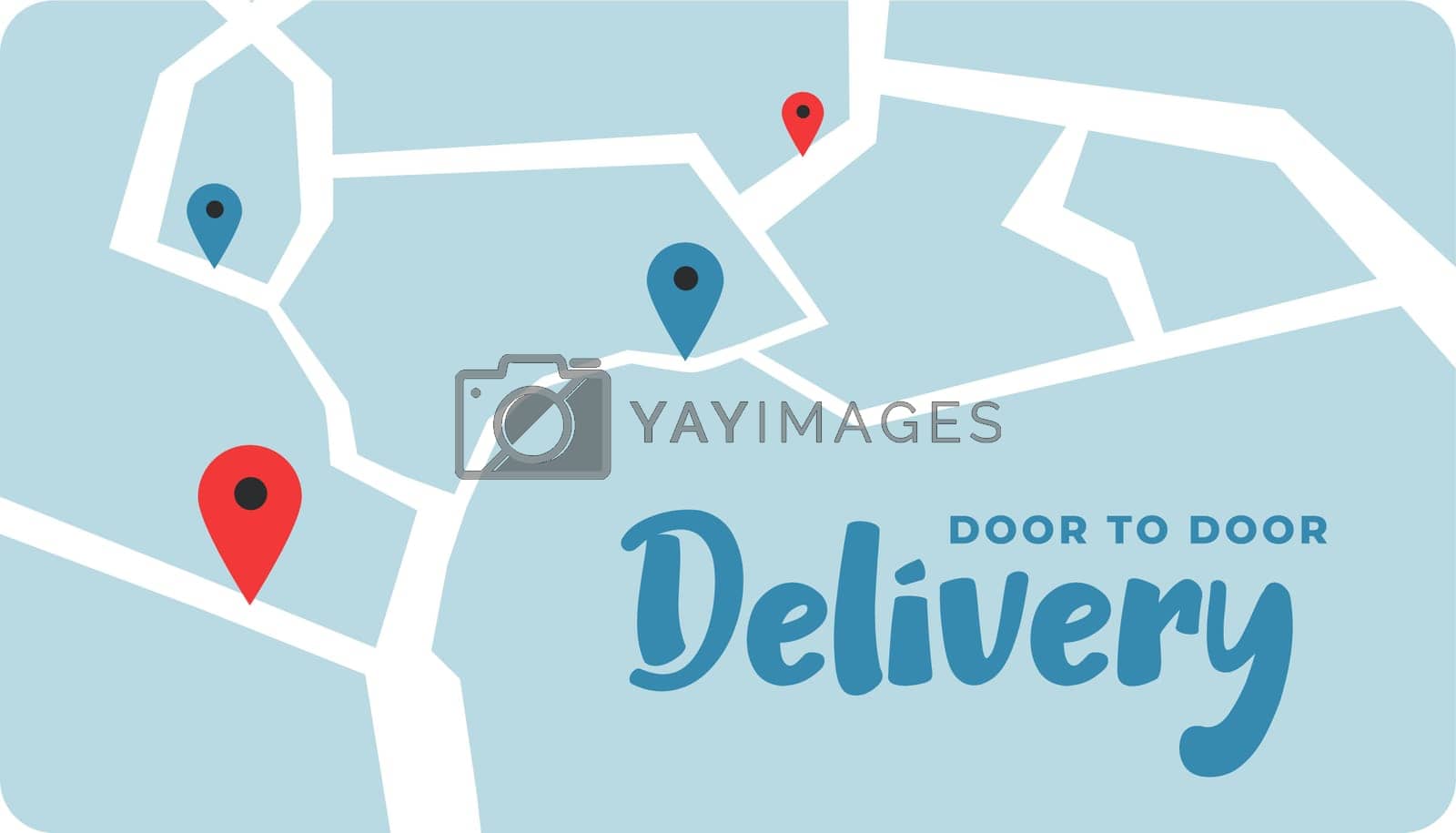 Royalty free image of Door to door delivery service, shipping express by Sonulkaster