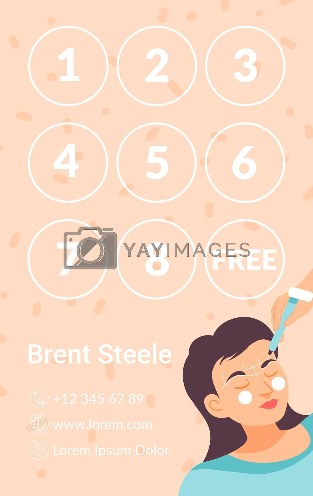 Royalty free image of Beauty massage and facial lifting loyalty card by Sonulkaster