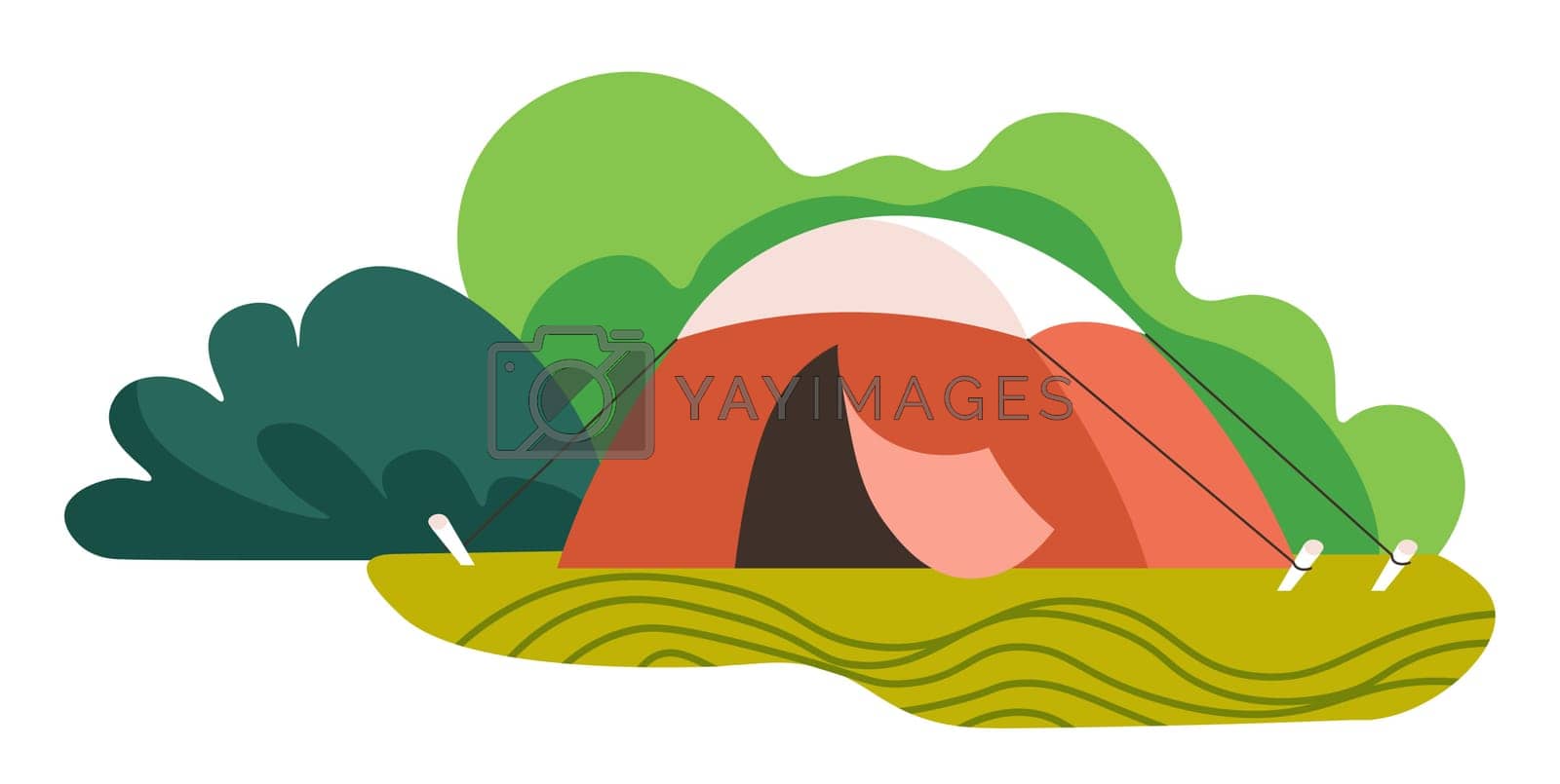 Royalty free image of Hiking and camping, tent on campsite, new trip by Sonulkaster