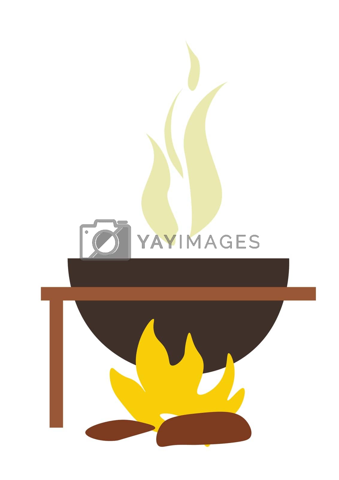 Royalty free image of Cauldron for cooking outdoors, trekking vector by Sonulkaster