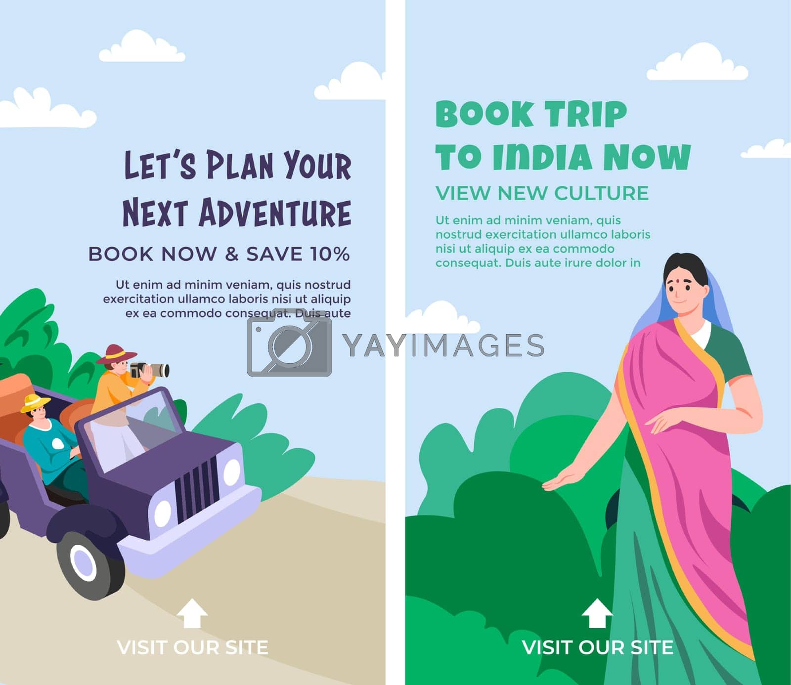 Royalty free image of Lets plan your next adventure, book trip to India by Sonulkaster