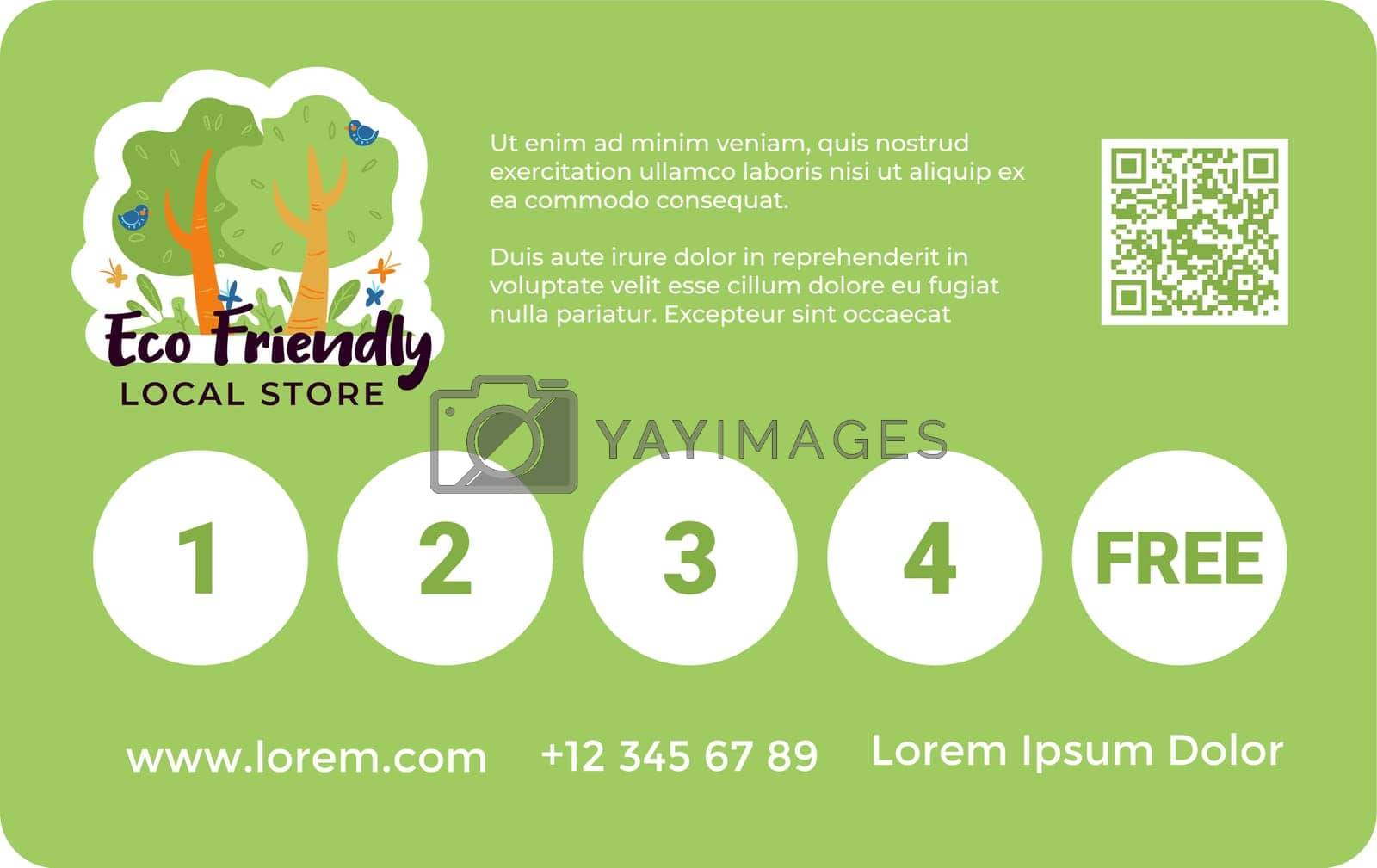 Royalty free image of Eco friendly local store loyalty card template by Sonulkaster