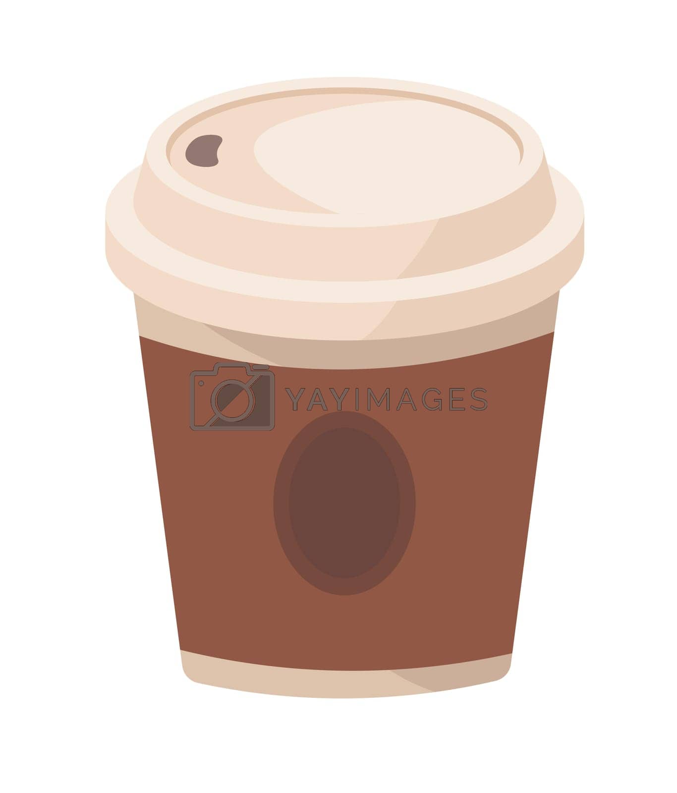 Royalty free image of Takeaway coffee cup with lid, coffee shop design by Sonulkaster