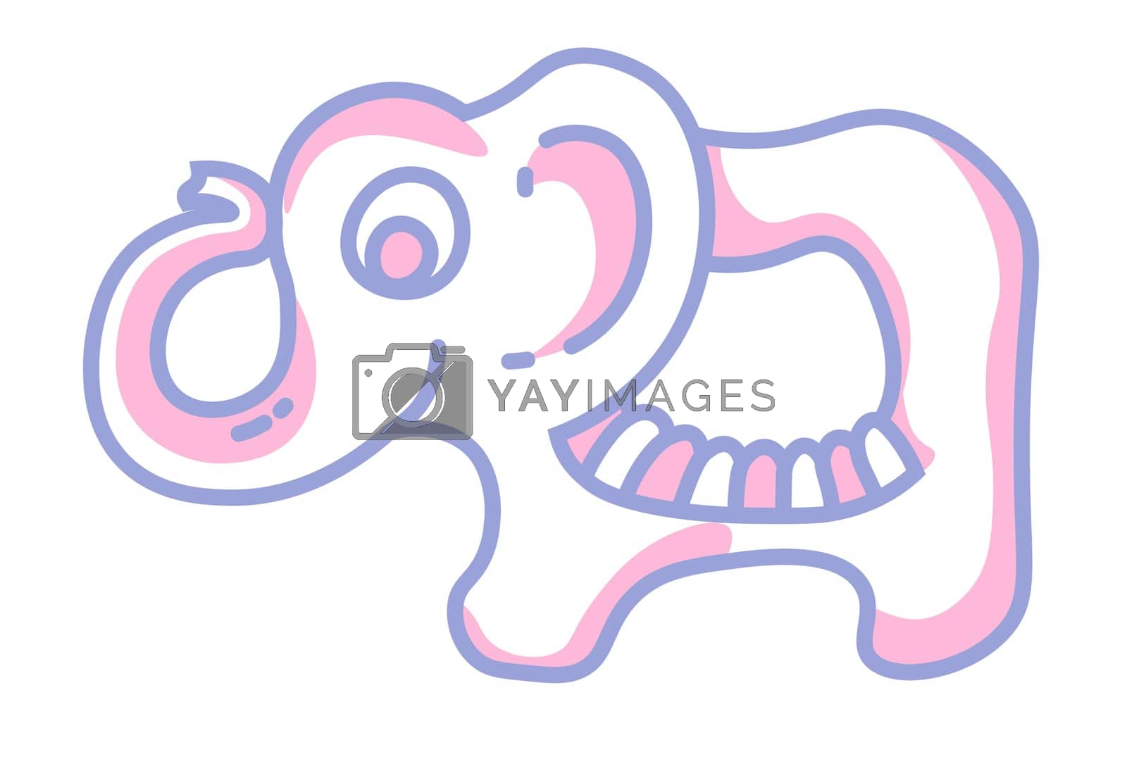 Royalty free image of Wooden toy for children, elephant plaything icon by Sonulkaster