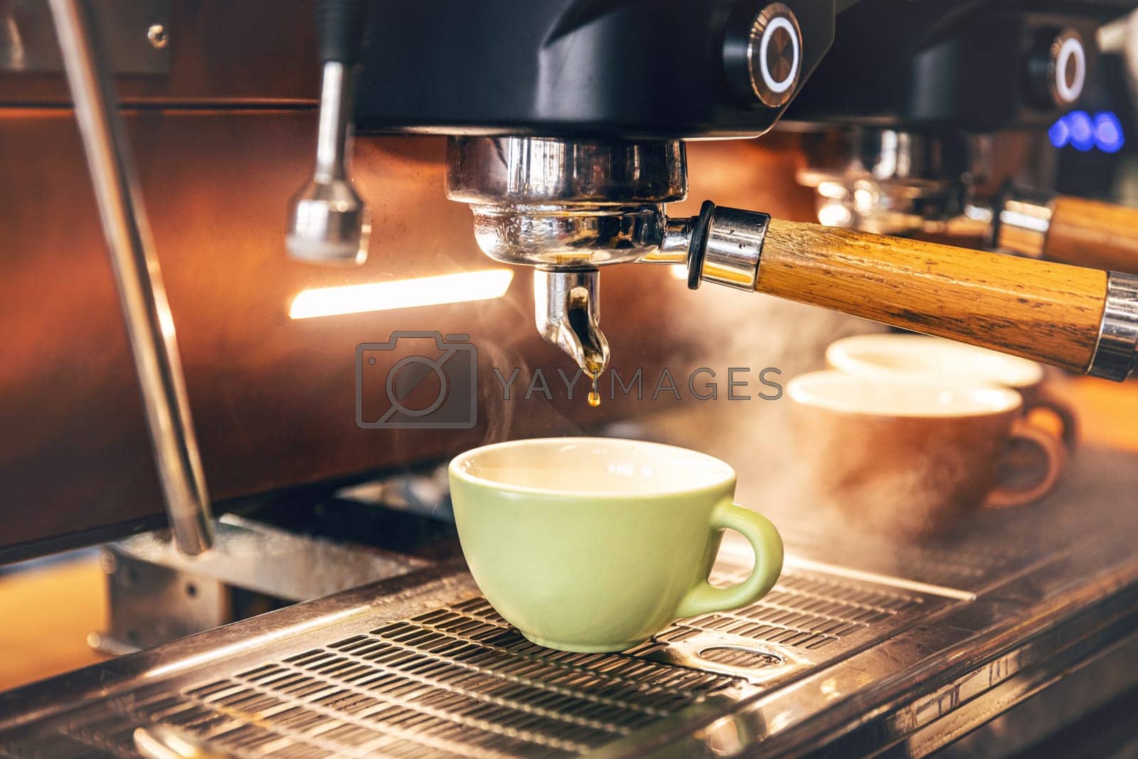 Royalty free image of Coffee machine preparing fresh coffee by grafvision