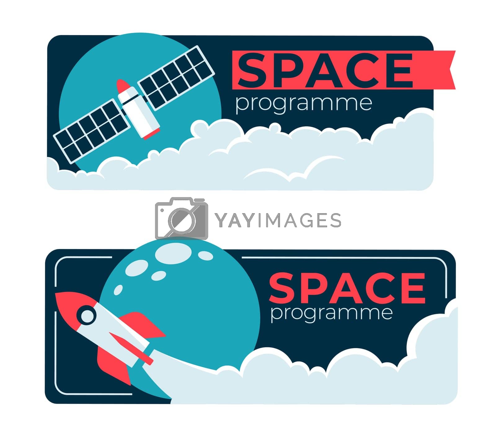 Royalty free image of Space program and exploration, spaceship vector by Sonulkaster