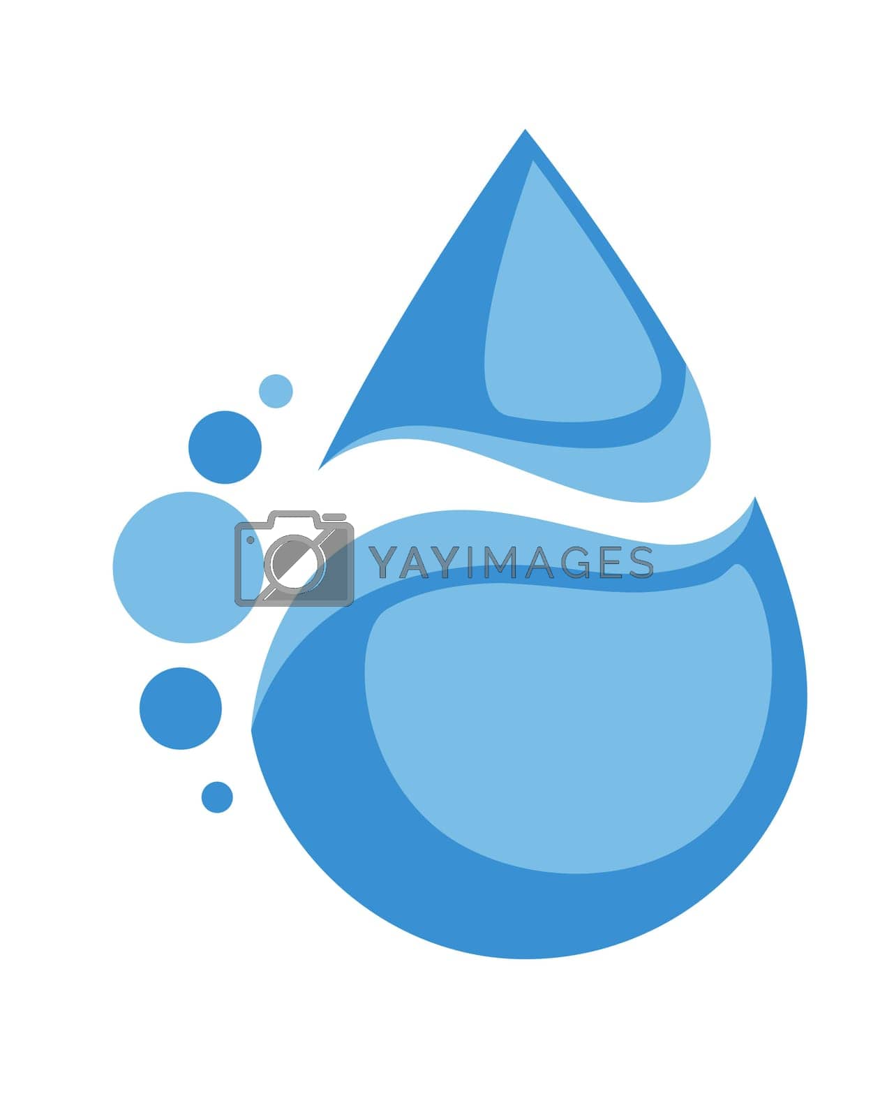 Royalty free image of Purified water icon, drop of liquid h2o vector by Sonulkaster