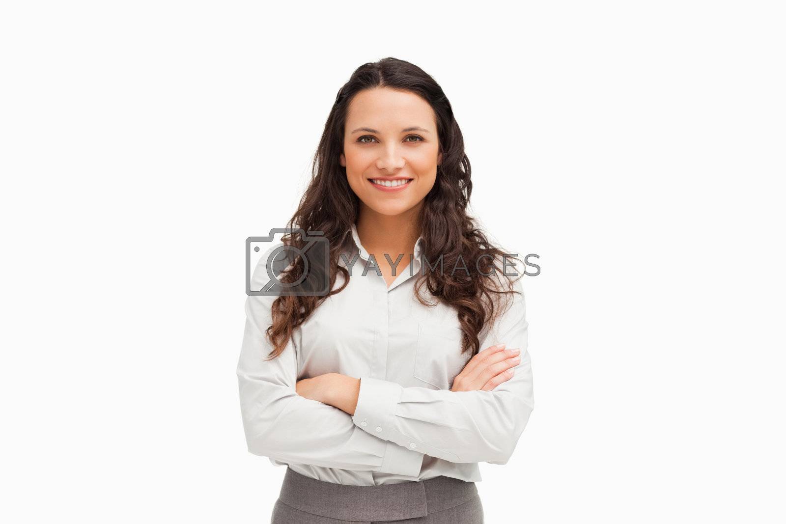 Royalty free image of Portrait of an employee with folded arms by Wavebreakmedia