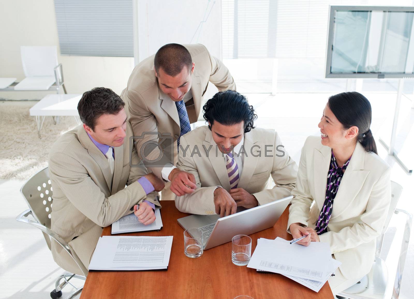 Royalty free image of Ambitious business team having a brainstorming by Wavebreakmedia