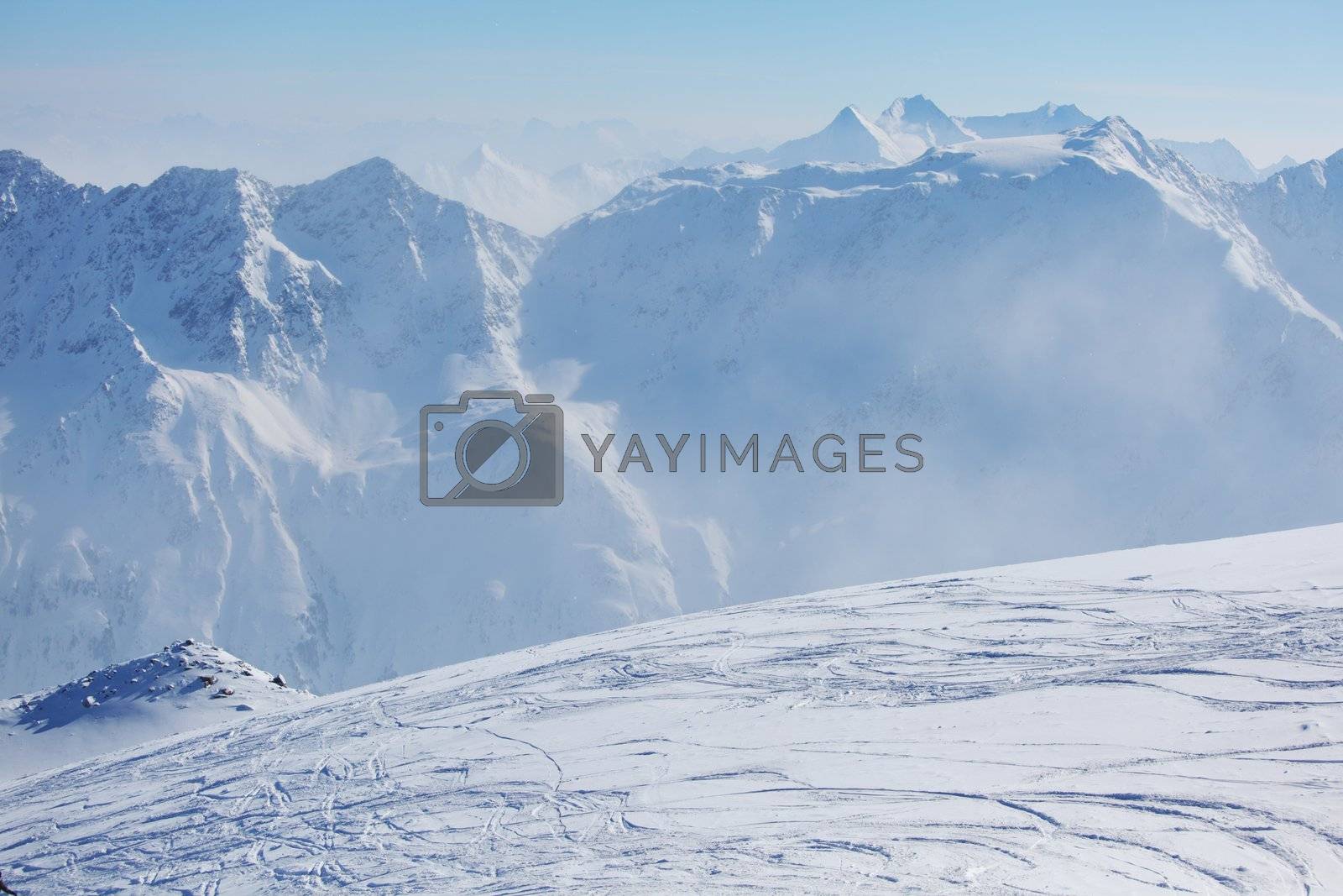 Royalty free image of top of alps by Yellowj