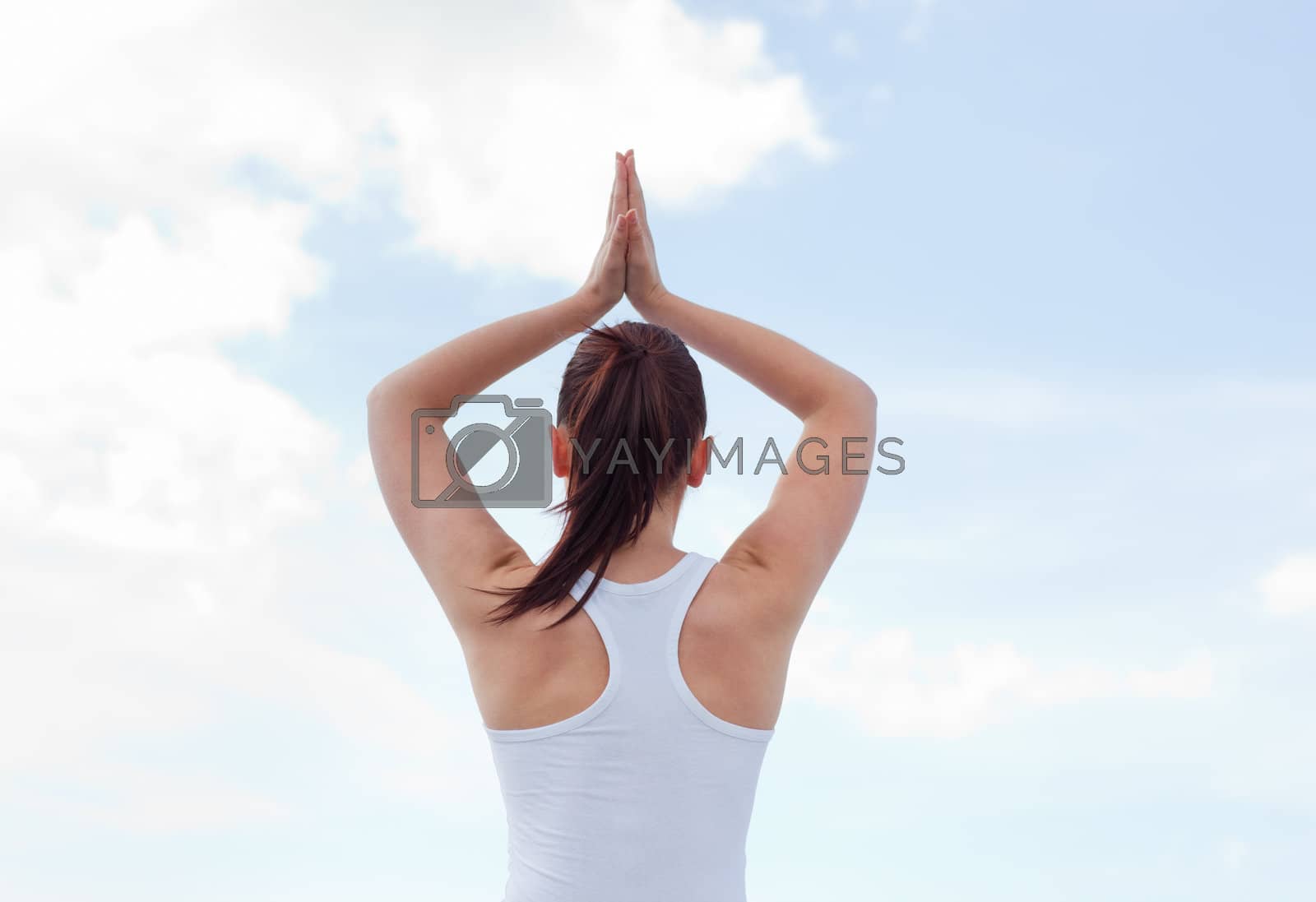 Royalty free image of Young attractive woman doing yoga  by Wavebreakmedia