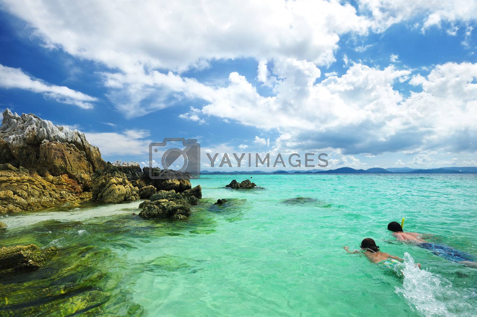 Royalty free image of Boys snorkeling by haveseen