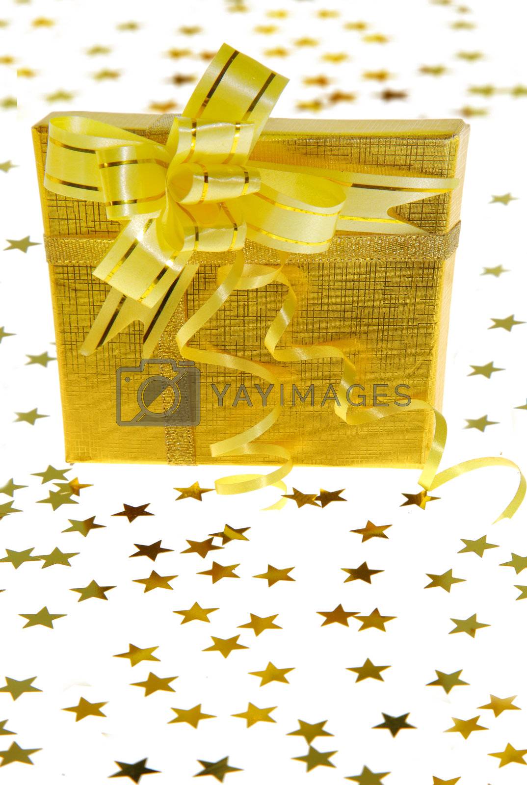 Royalty free image of Gift box with stars by Anna_Omelchenko