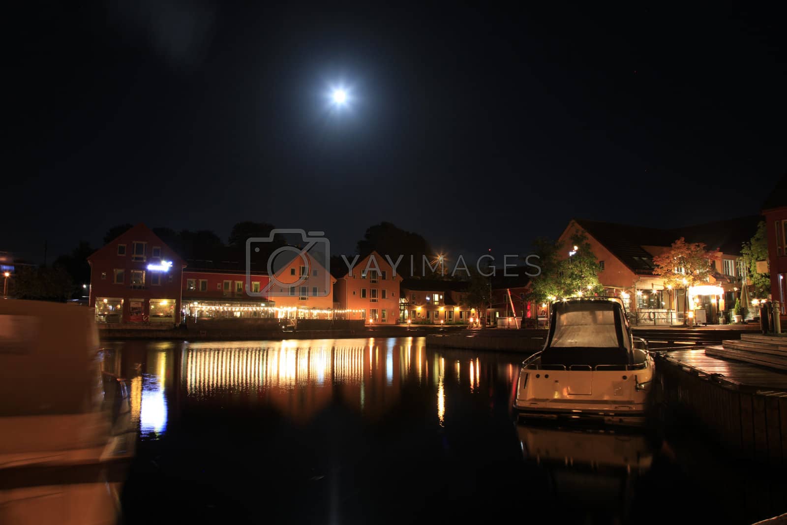 Royalty free image of Night in Kristiansand by Hans