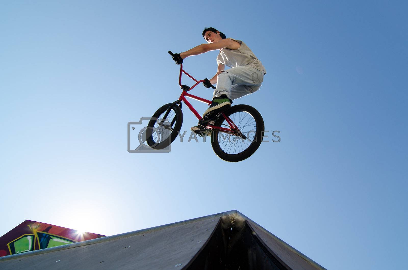 Royalty free image of BMX Bike Stunt Table Top by homydesign