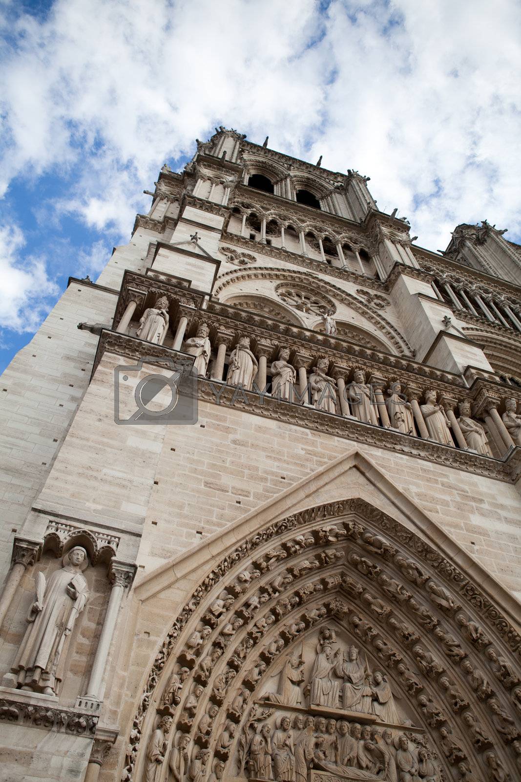 Royalty free image of Landmark Gothic cathedral Notre-dame on Cite island in Paris Fra by SergeyAK