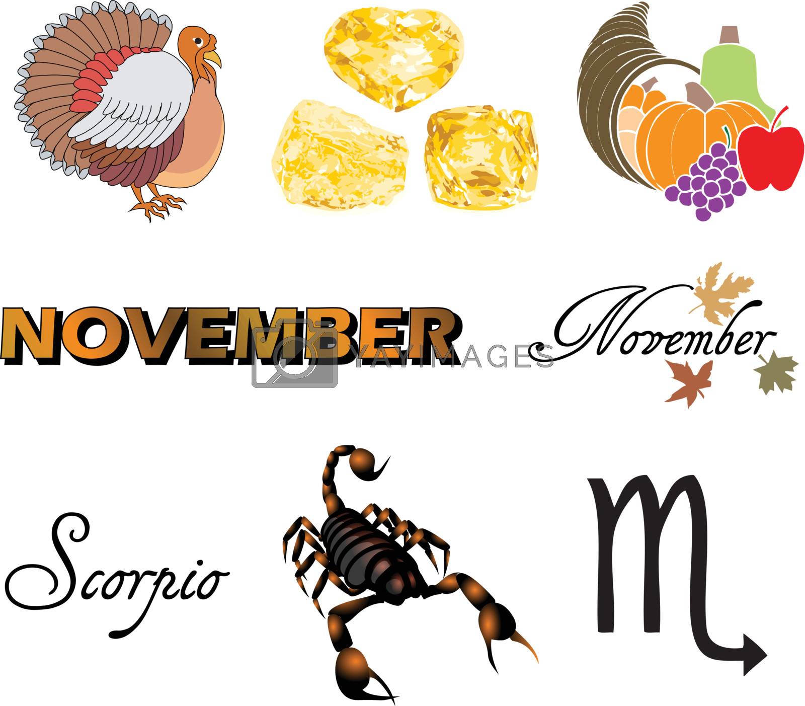 Royalty free image of November Icons by basheeradesigns