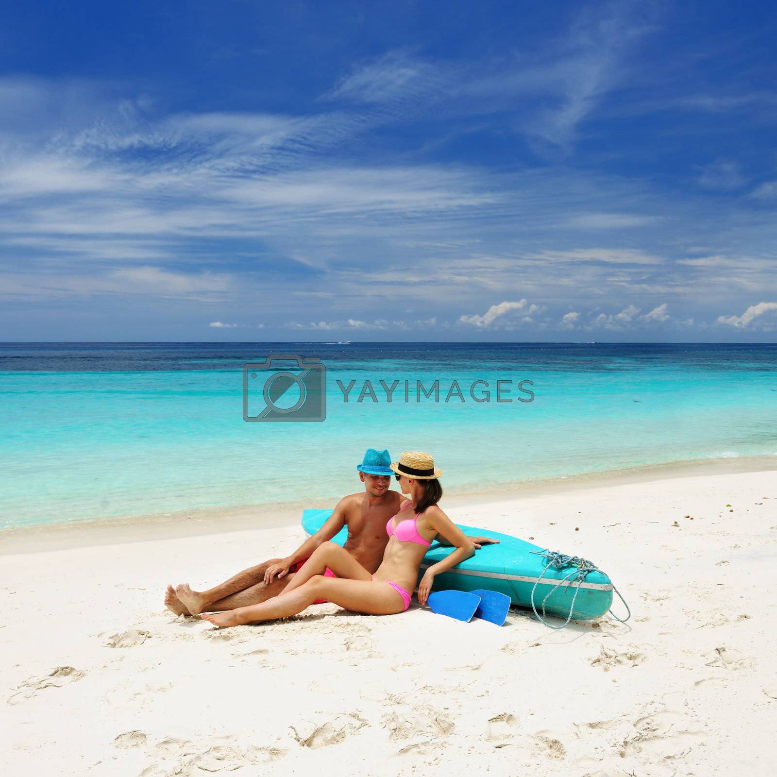 Royalty free image of Couple on a beach by haveseen