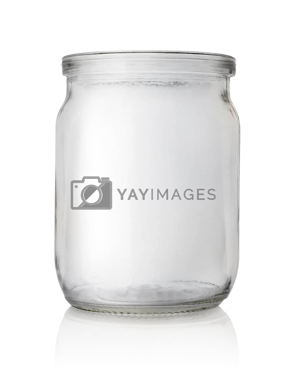 Royalty free image of Empty glass jar isolated by Givaga
