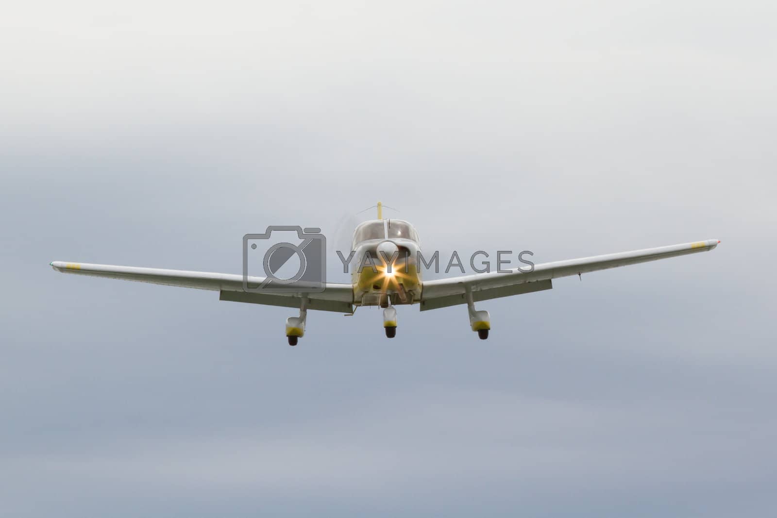 Royalty free image of Small plane on approach by michaklootwijk