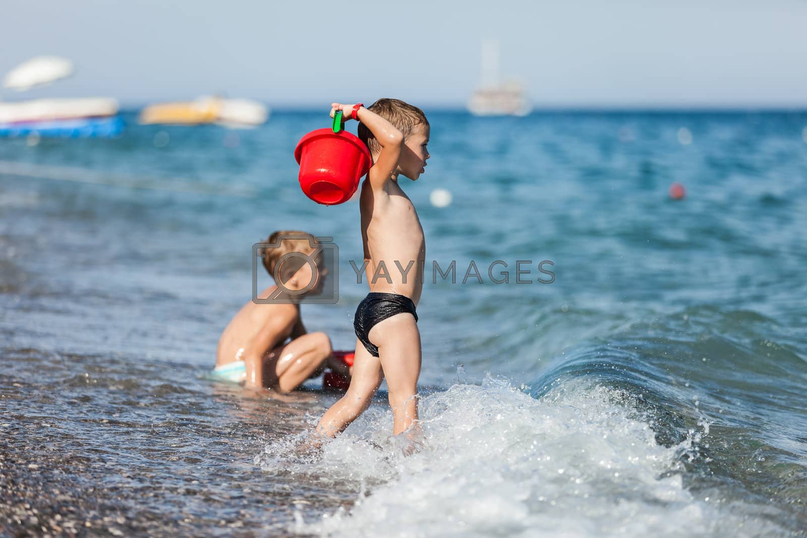 Royalty free image of Children on sea beach by ia_64